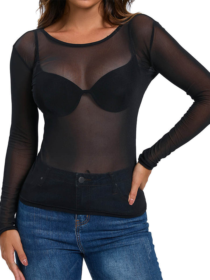 New slim-fit see-through top
