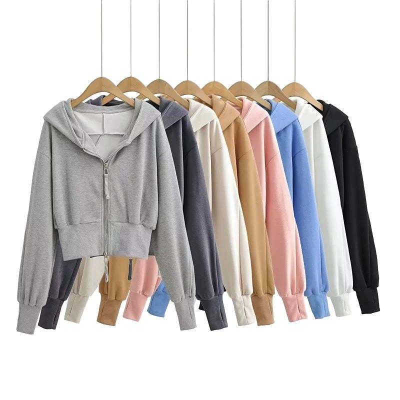 New Stylish Double-Zipper Hooded Sweatshirt (Spring/Autumn Style)