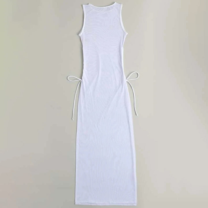 New solid-color bikini cover-up beach dress