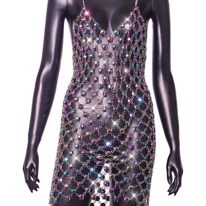 New Gem-Embellished Backless Dress