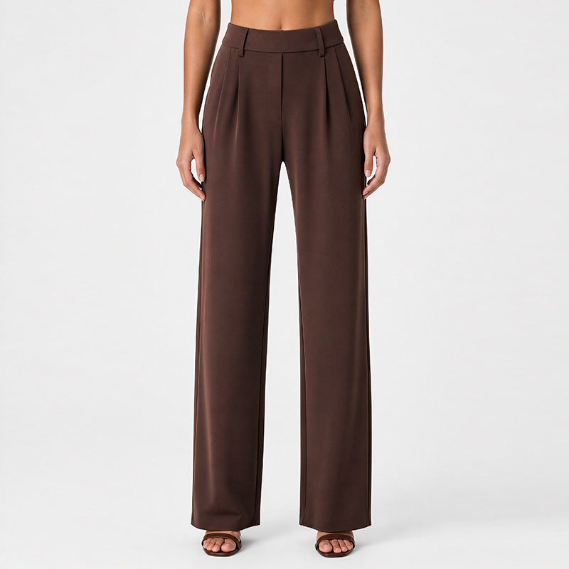 New Loose-Fit High-Waisted Straight-Leg Trousers for Autumn