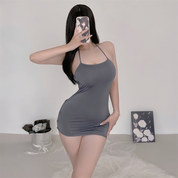 Sexy ice silk camisole nightgown