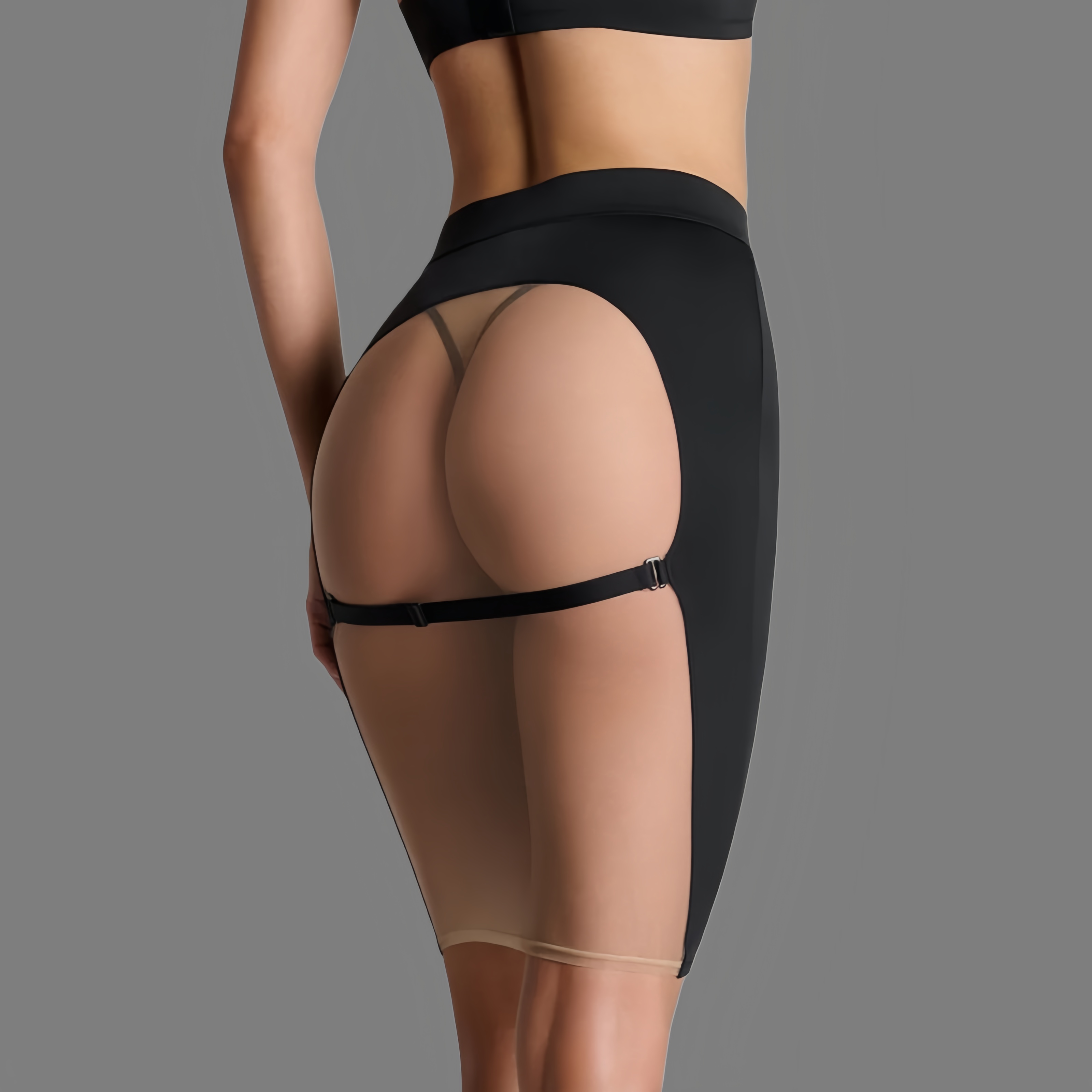 Bestselling stretchy, sheer back, bodycon skirt