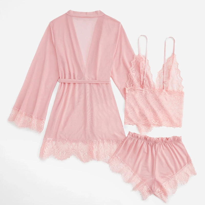 Best-selling 3-piece lace camisole set