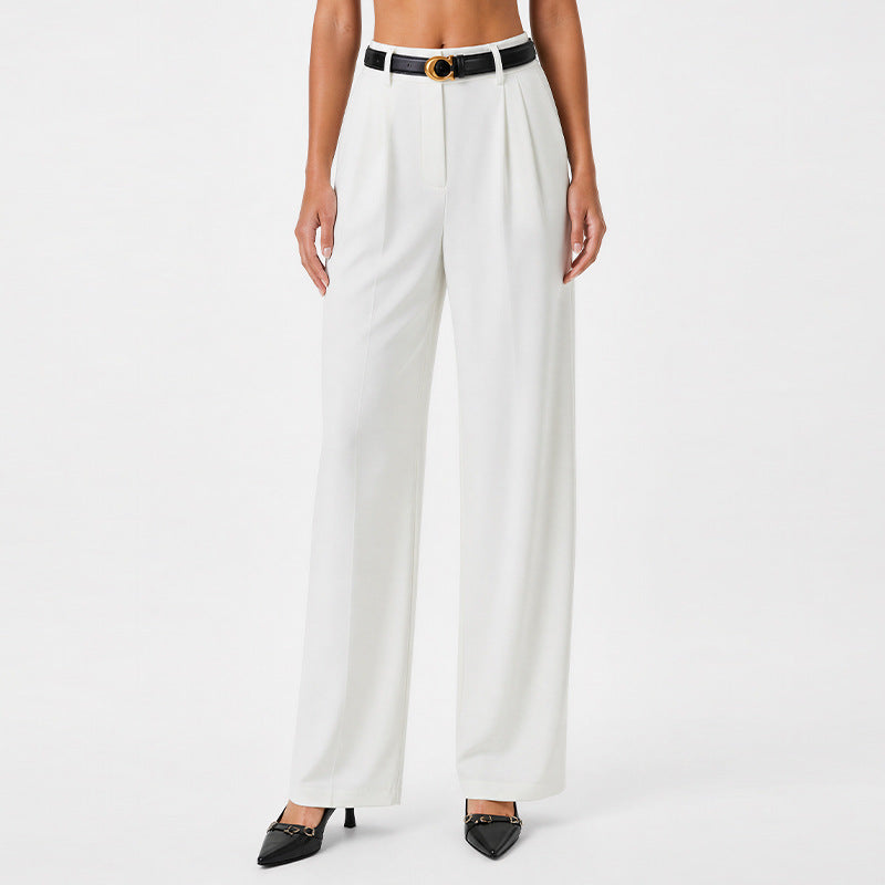 New Loose-Fit High-Waisted Straight-Leg Trousers for Autumn