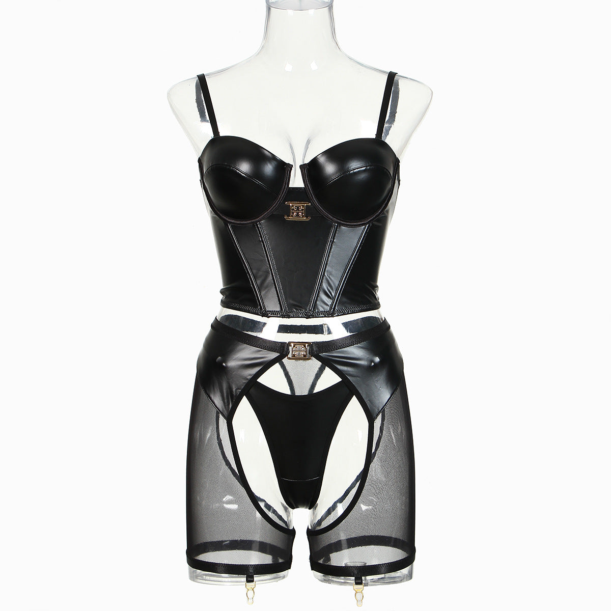 Popular high-end mesh hollow splicing sexy suit