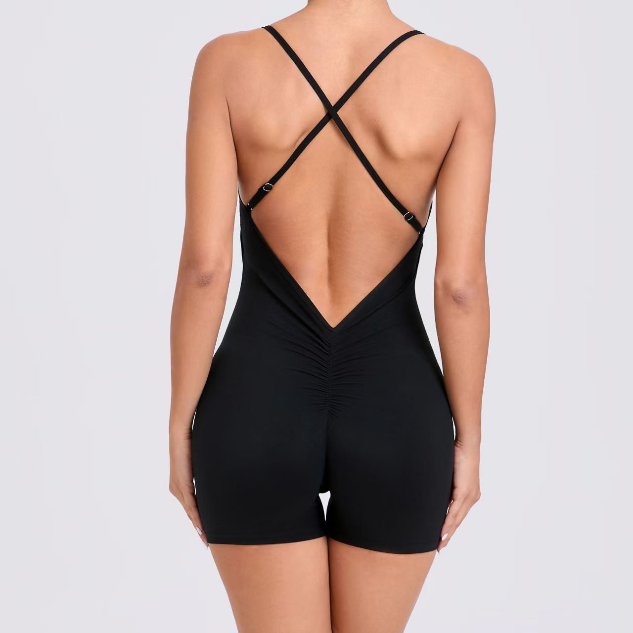 New cross back peach hip leggings