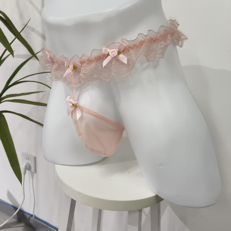 Men’s pouch briefs with a pearl-bead massage strand