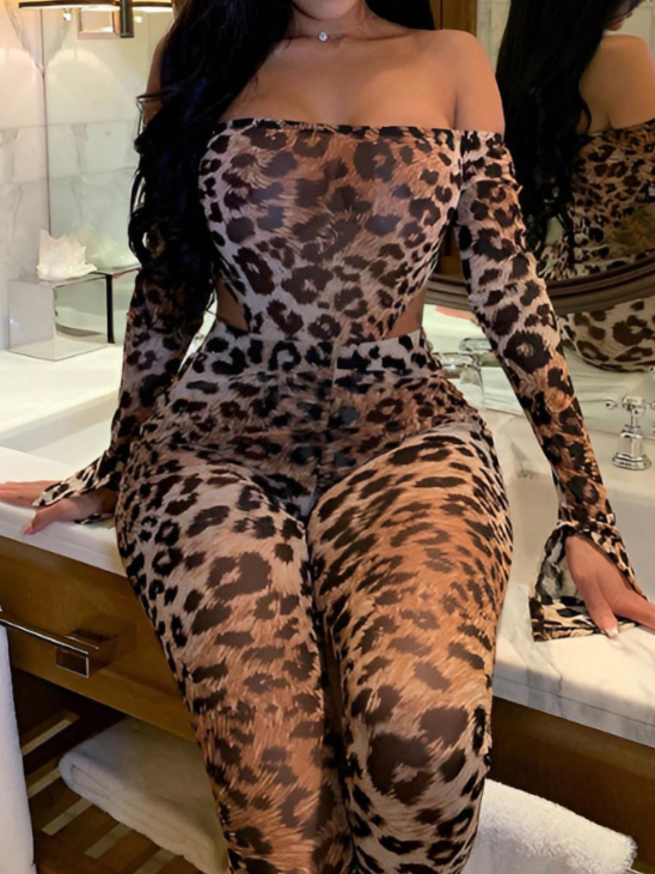 Sexy leopard print suit