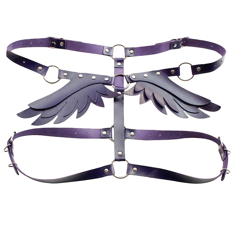 Eco-friendly PU leather Angel Wings harness