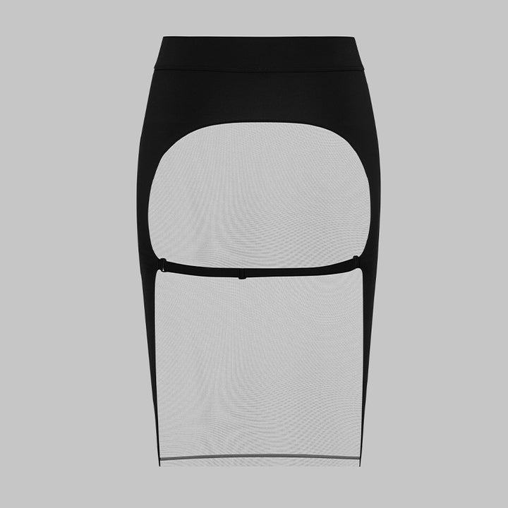 Bestselling stretchy, sheer back, bodycon skirt