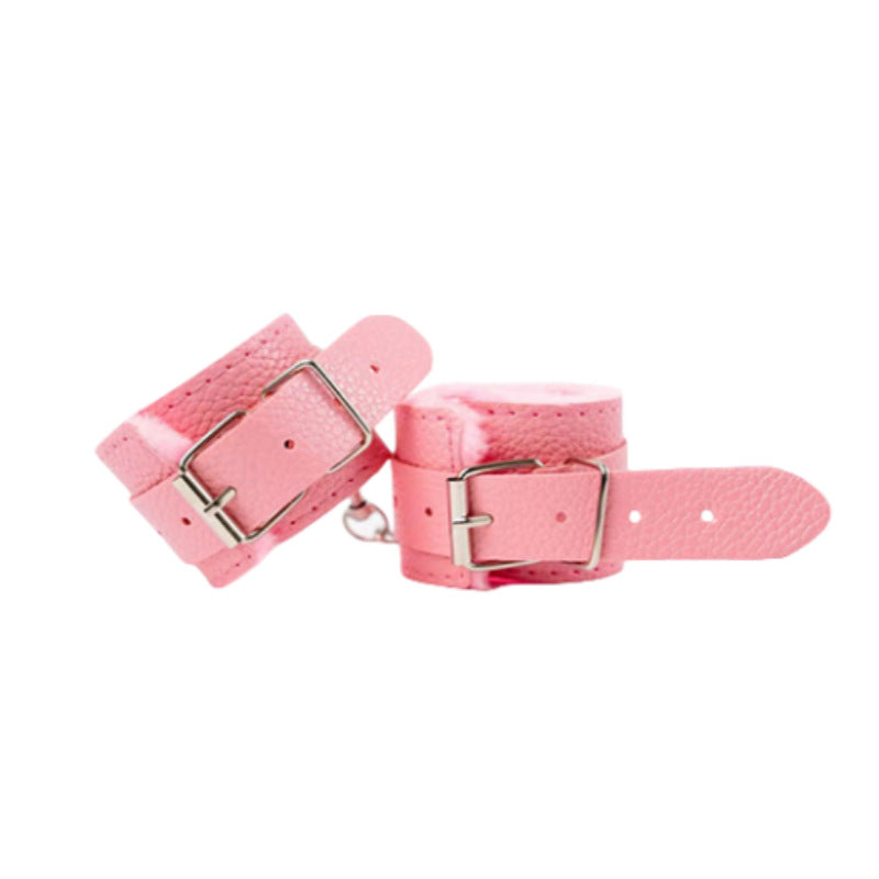 Plush handcuffs and leg cuffs bondage adult sex toys