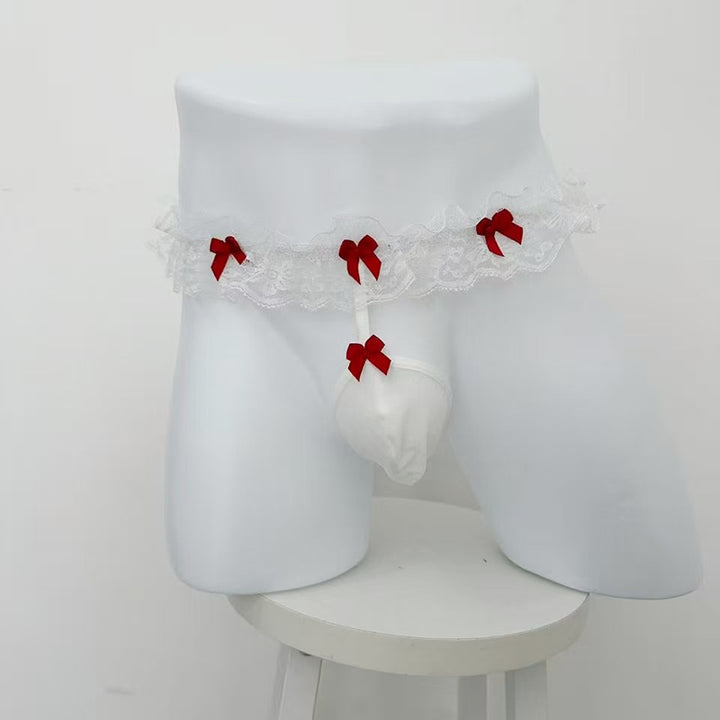 Men’s pouch briefs with a pearl-bead massage strand