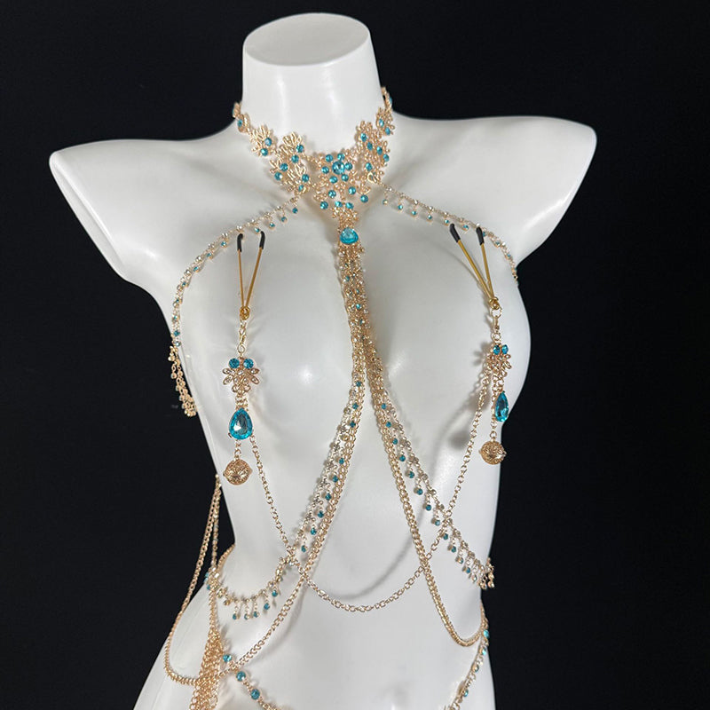 Sexy Sapphire Body Chain