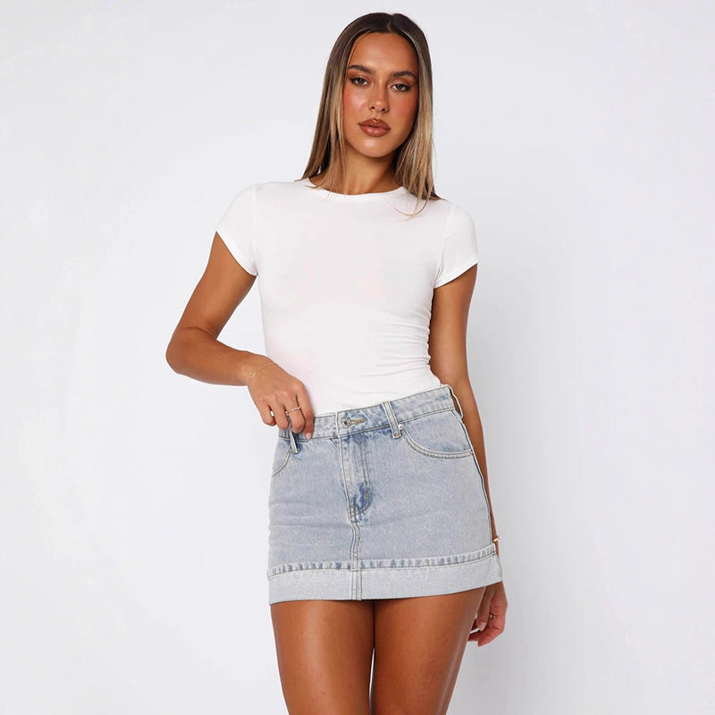 Women’s New Stretch Skirt (with Folded Hem)