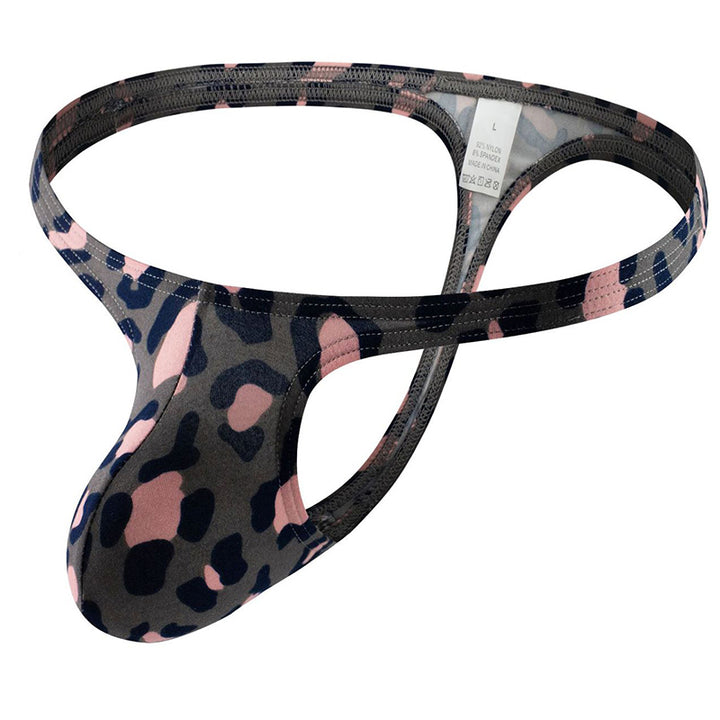 Best-selling men’s leopard-print thong (thin-strap style)