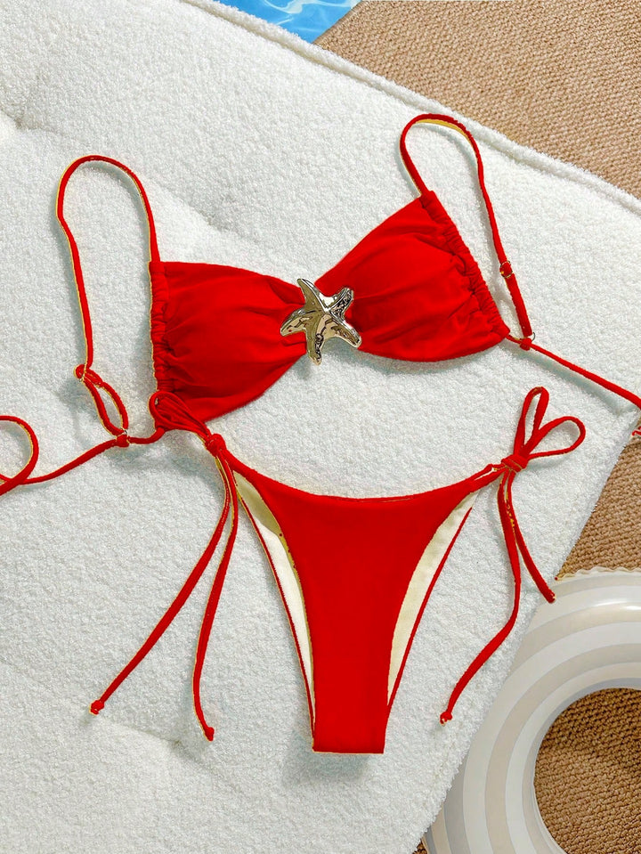 Hot-selling sexy solid color bikini two-piece set