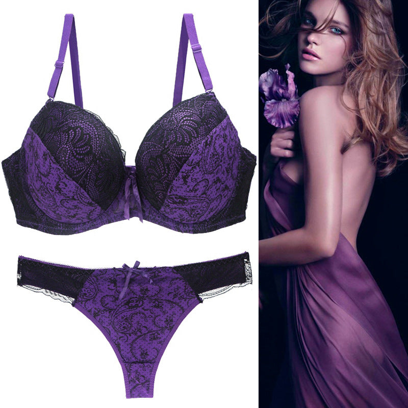 Sexy plus size bra set