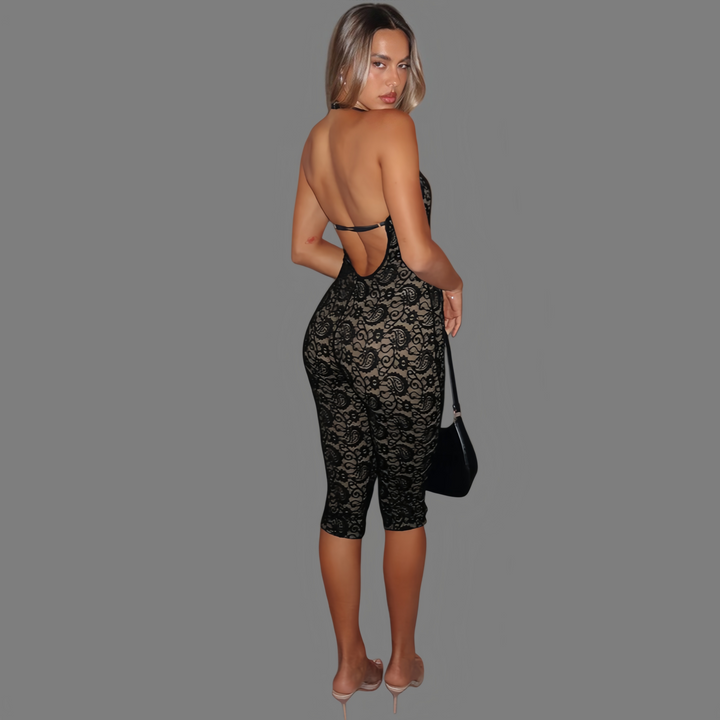 New stylish lace backless jumpsuit