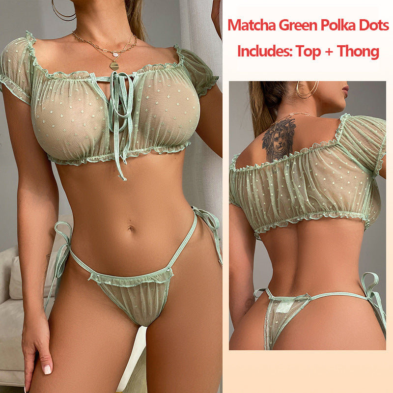 Sexy strapless bra and panty set for summer