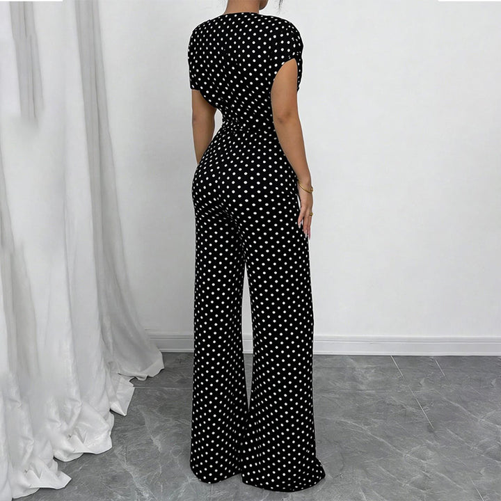Women’s Asymmetric-Neck Off-Shoulder Cinched-Waist Jumpsuit
