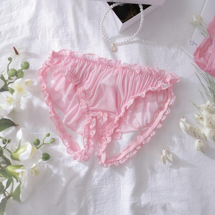 New lace-trimmed triangle panties