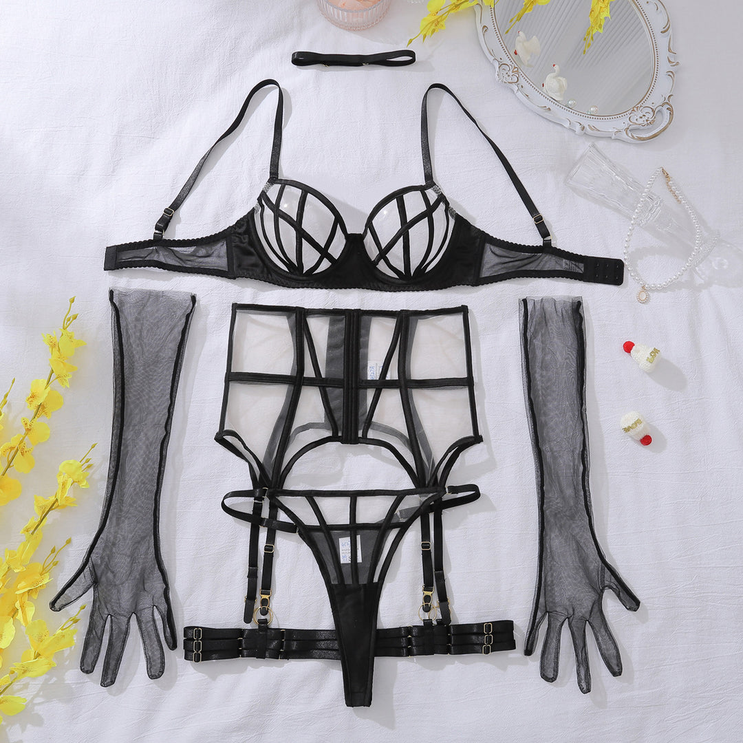 Best-selling thin mesh sexy lingerie set