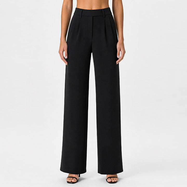 New Loose-Fit High-Waisted Straight-Leg Trousers for Autumn