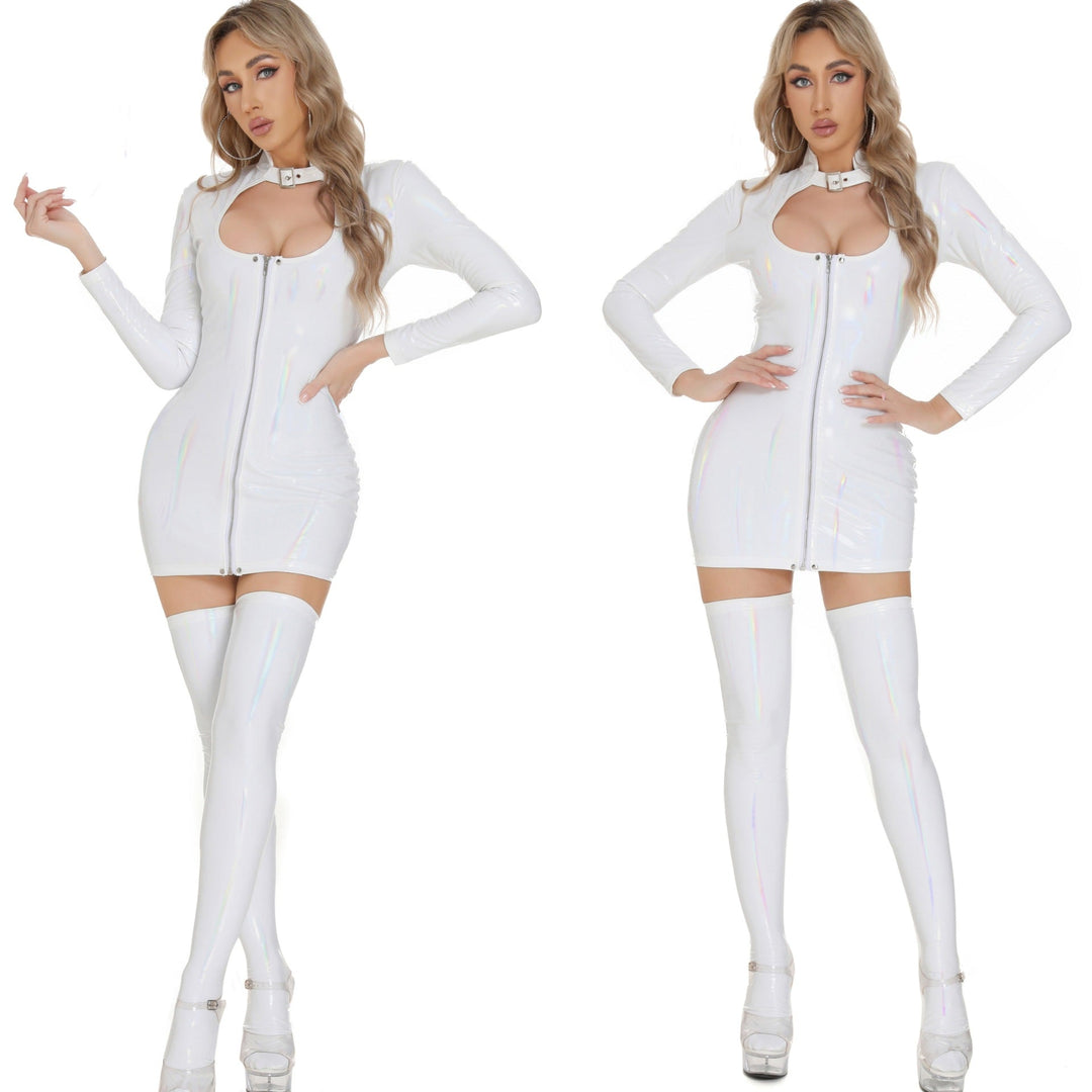 Brand new dreamy patent leather top + socks