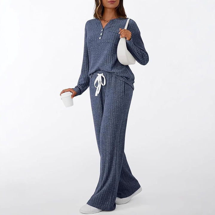 New Autumn/Winter Ribbed Brushed-Knit Set