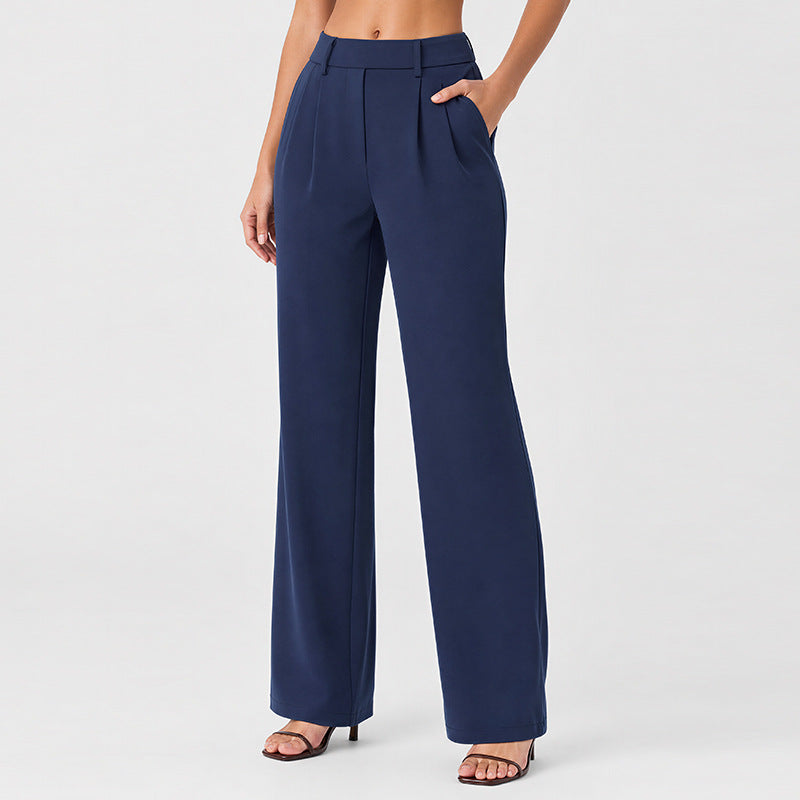 New Loose-Fit High-Waisted Straight-Leg Trousers for Autumn