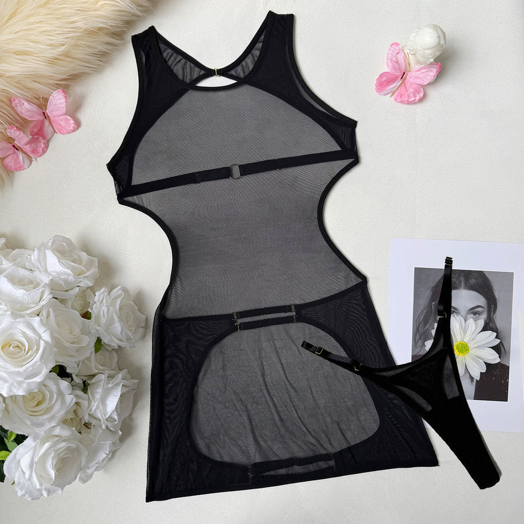 Hot-selling sexy two-piece floral embroidered set