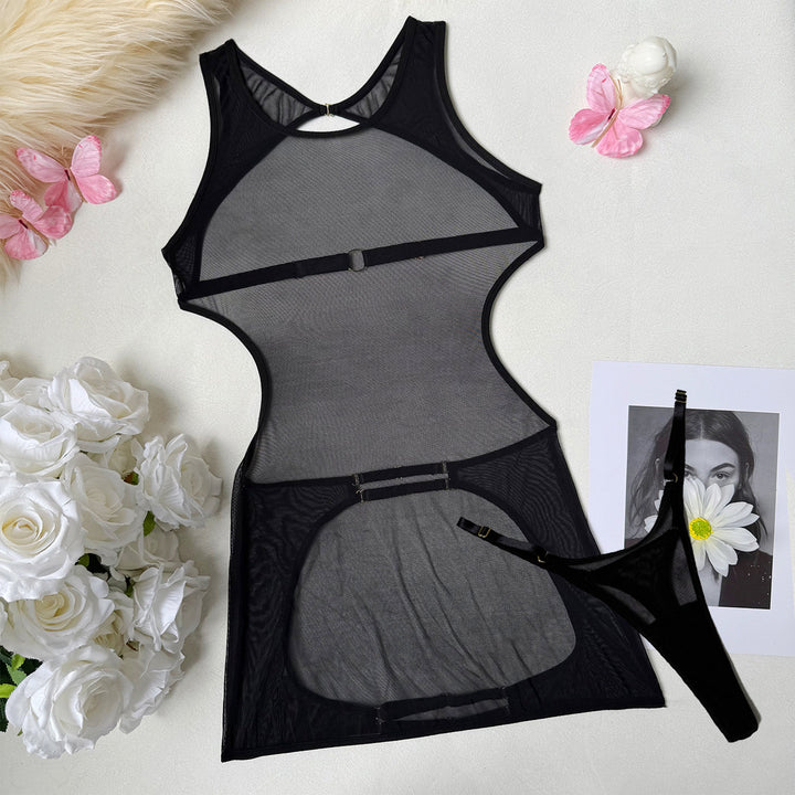 Hot-selling sexy two-piece floral embroidered set
