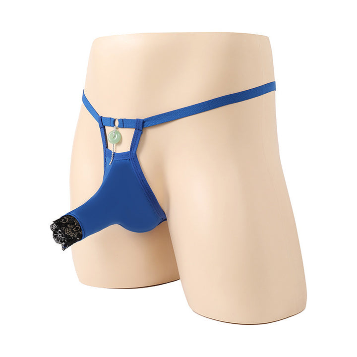 Men’s stretch briefs with cutout lace trim