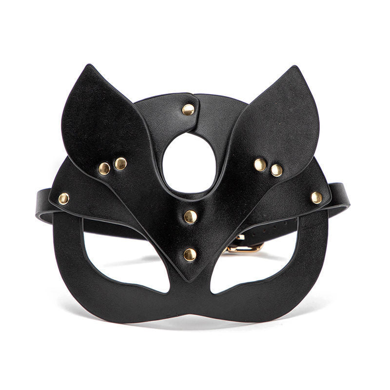 Sexy mask metal butt plug tail