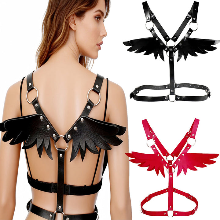Eco-friendly PU leather Angel Wings harness