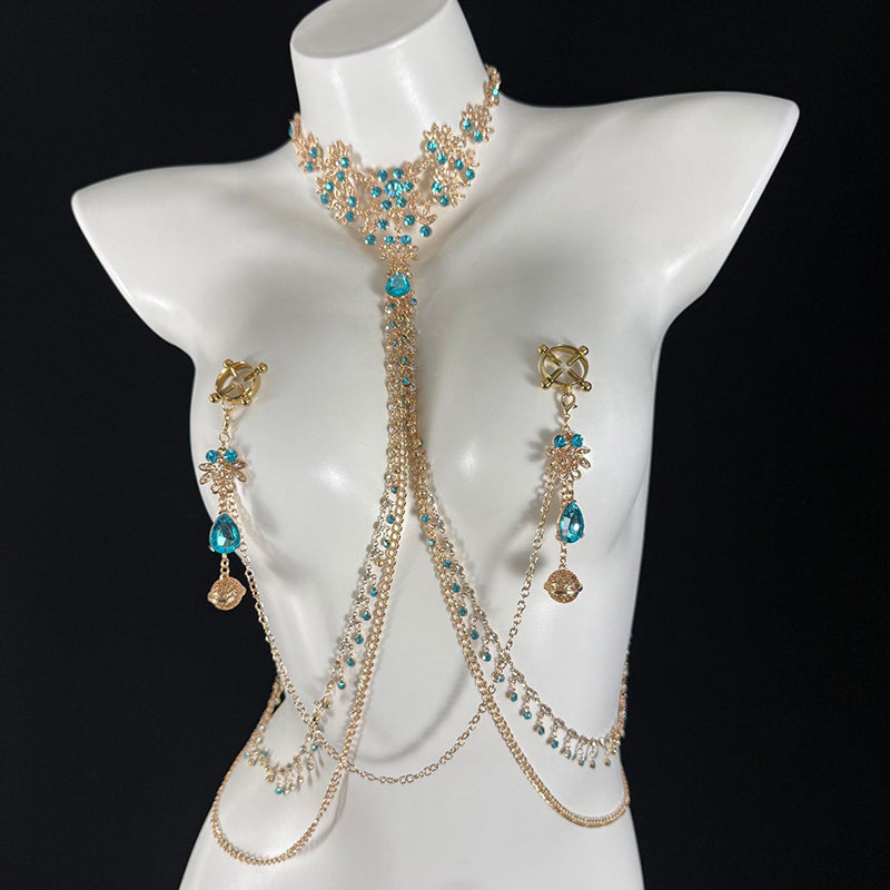 Sexy Sapphire Body Chain