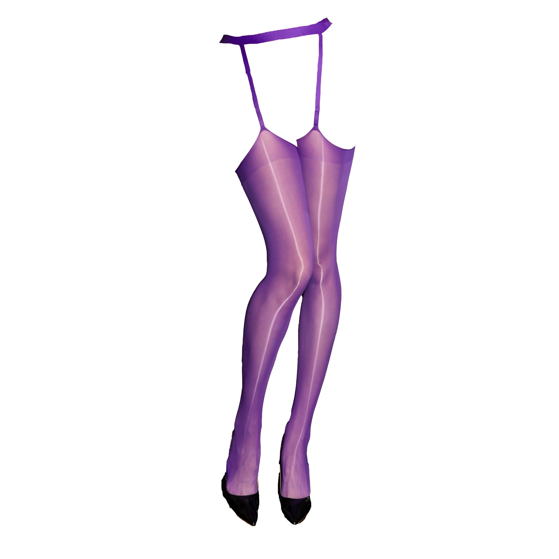 Bed nightclub all-match elastic shiny dress thong