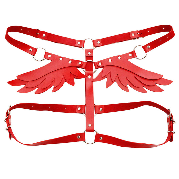 Eco-friendly PU leather Angel Wings harness