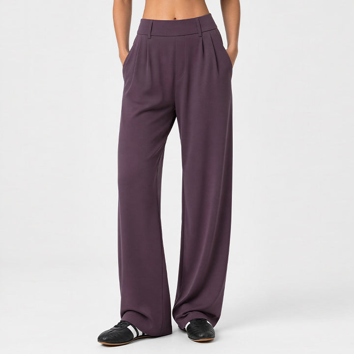 New Loose-Fit High-Waisted Straight-Leg Trousers for Autumn