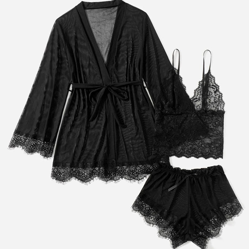 Best-selling 3-piece lace camisole set