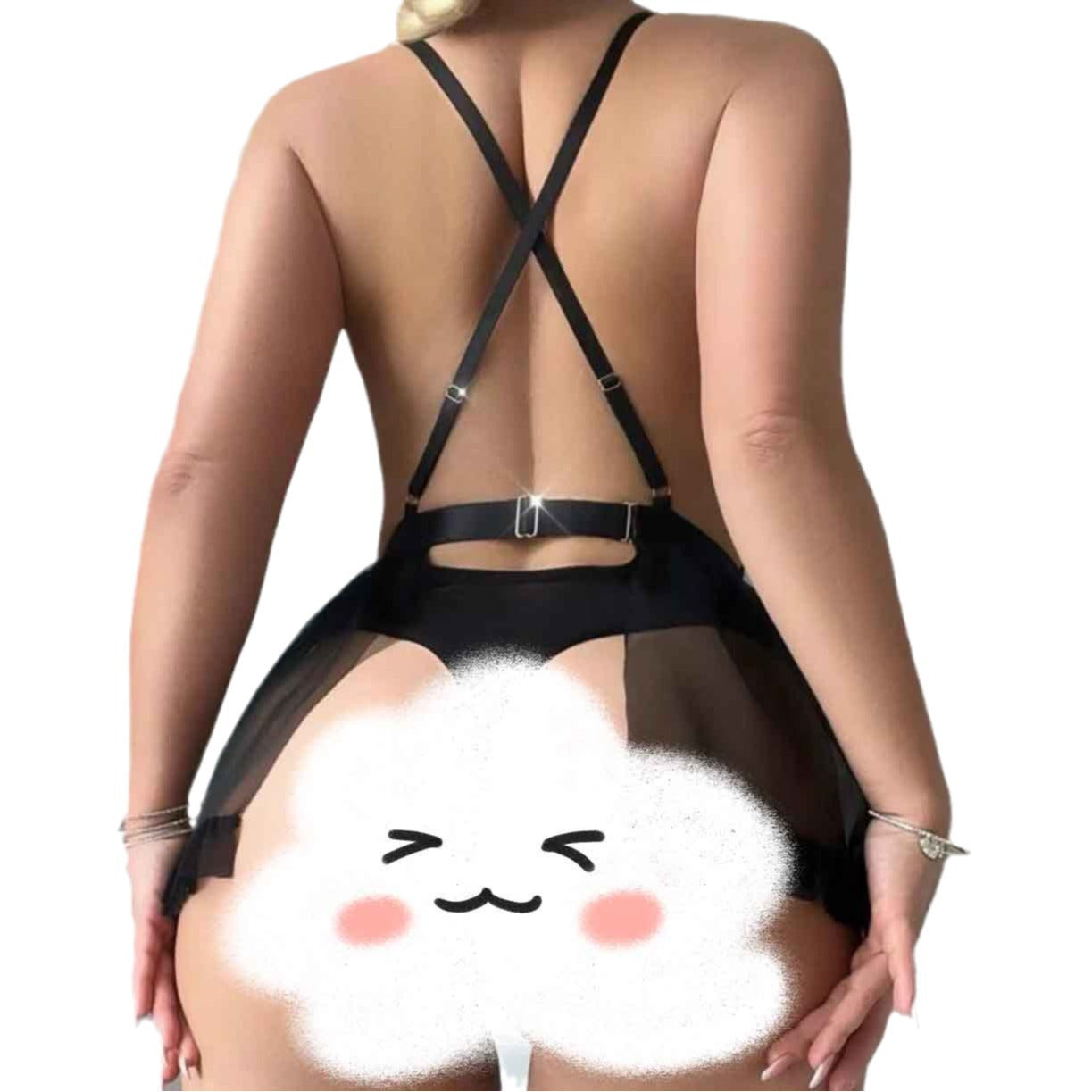 Sexy see-through mesh dress