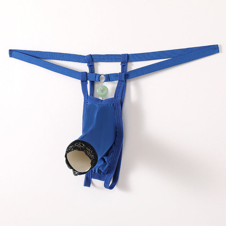 Men’s stretch briefs with cutout lace trim