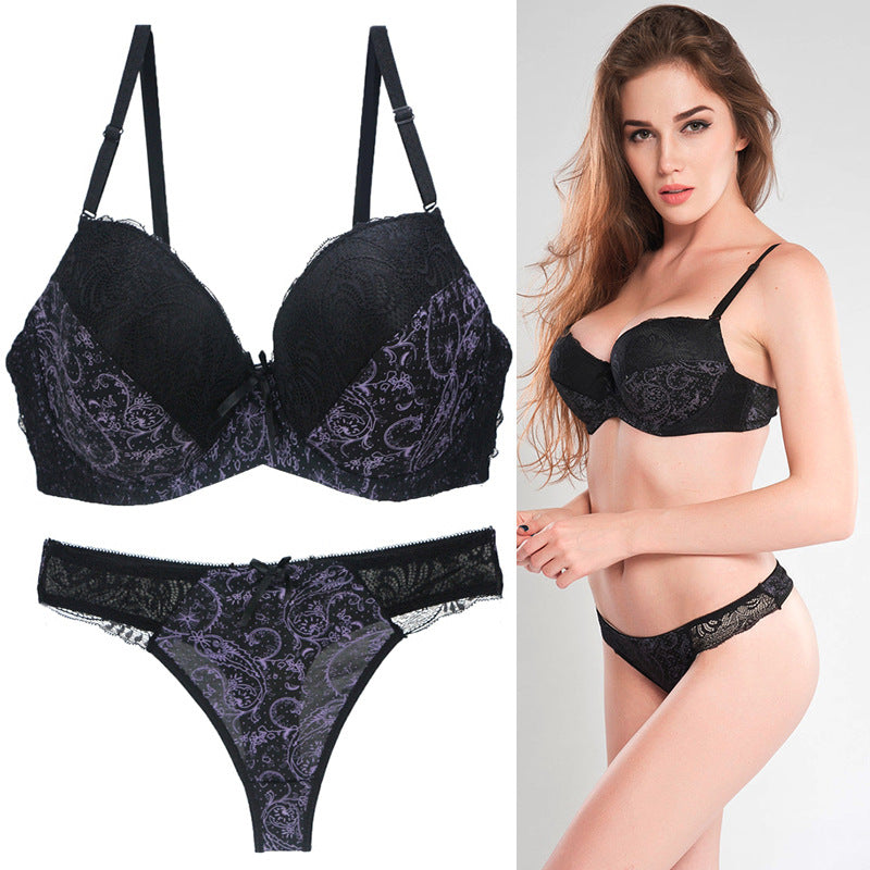Sexy plus size bra set
