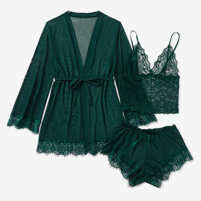 Best-selling 3-piece lace camisole set
