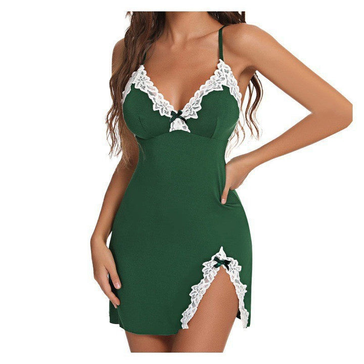 Sexy lingerie bow nightdress
