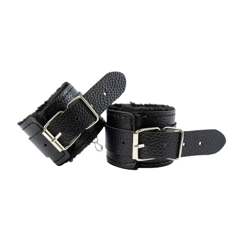 Plush handcuffs and leg cuffs bondage adult sex toys