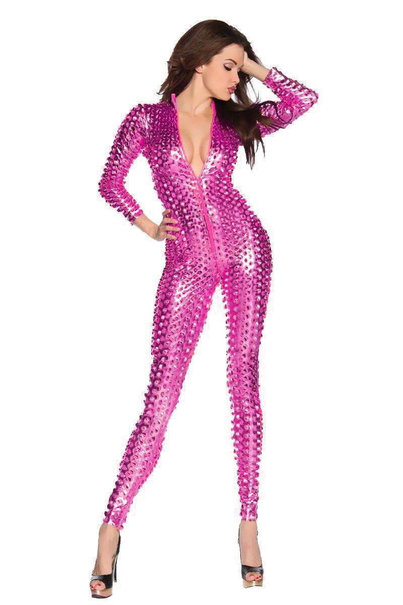 New patent leather cutout bodysuit, catwoman style