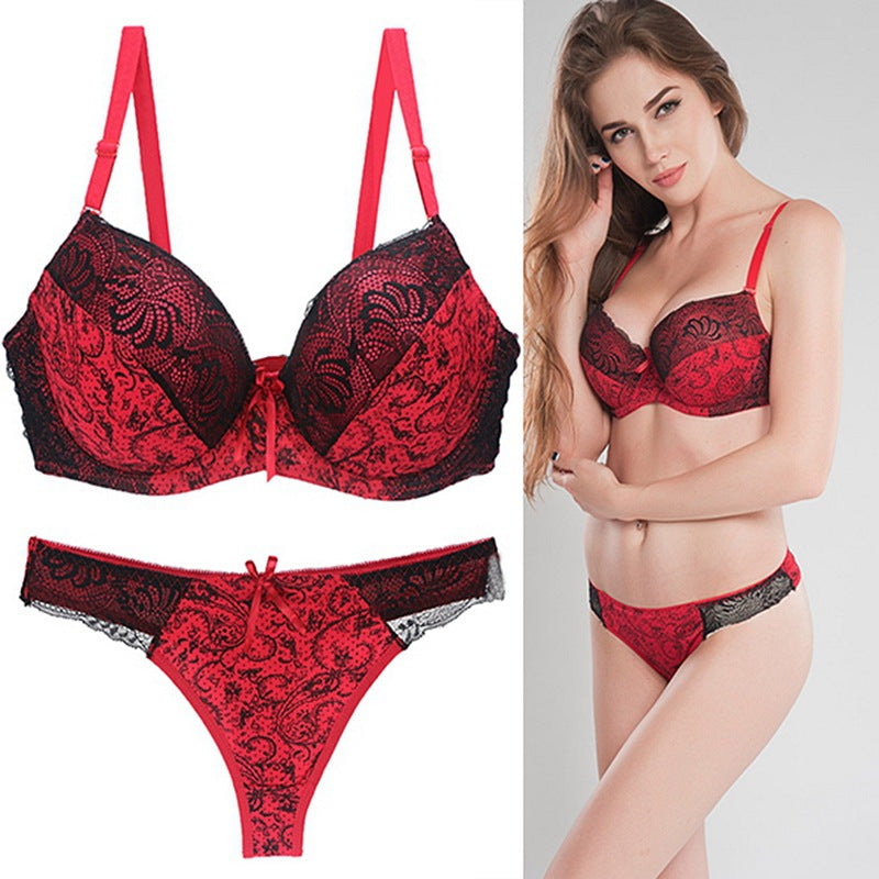 Sexy plus size bra set