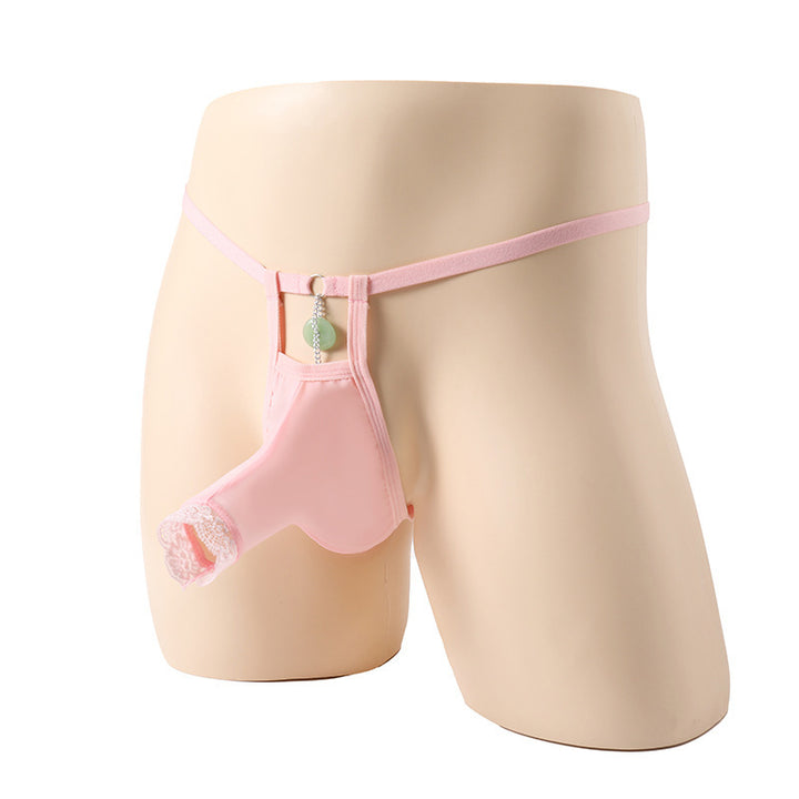 Men’s stretch briefs with cutout lace trim